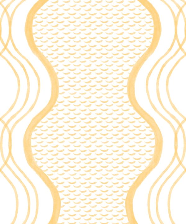 Wavy Lines Wallpaper • Sun • Swatch