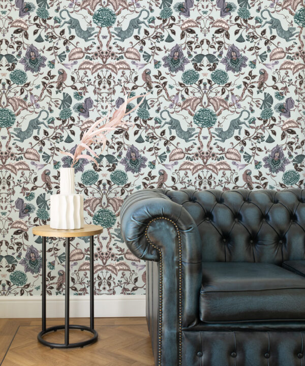 Playful Tiger Wallpaper • Ice • Insitu