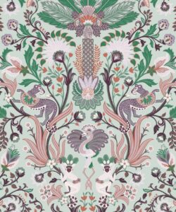 Jungle Symphony Wallpaper • Green Tea • Swatch