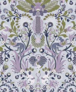 Jungle Symphony Wallpaper • Lavender • Swatch