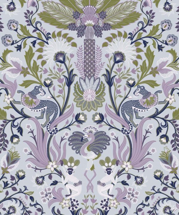 Jungle Symphony Wallpaper • Lavender • Swatch