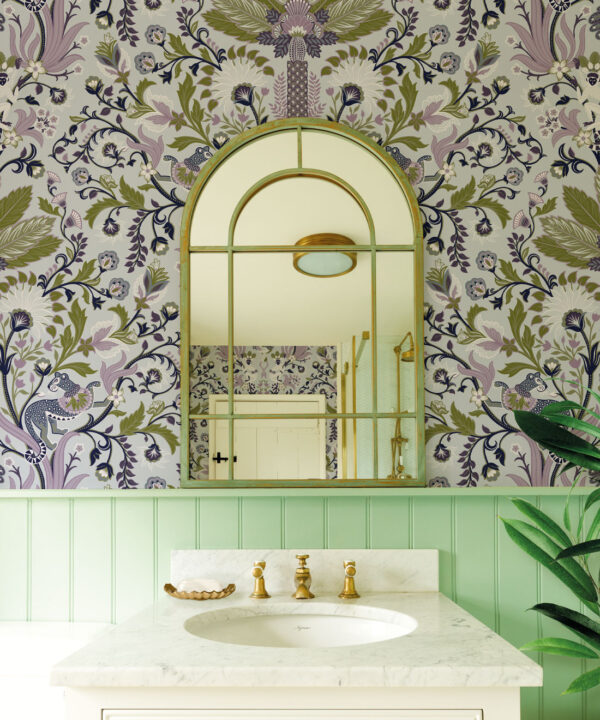 Jungle Symphony Wallpaper • Lavender • Insitu