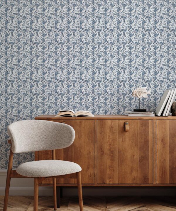 Sakura Blossom Wallpaper • Indigo Ivory • Insitu