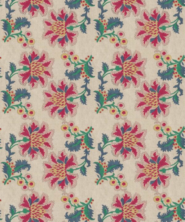 French Floral Wallpaper • Multi Natural • Swatch