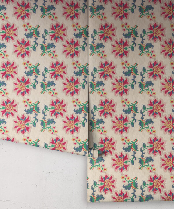 French Floral Wallpaper • Multi Natural • Rolls