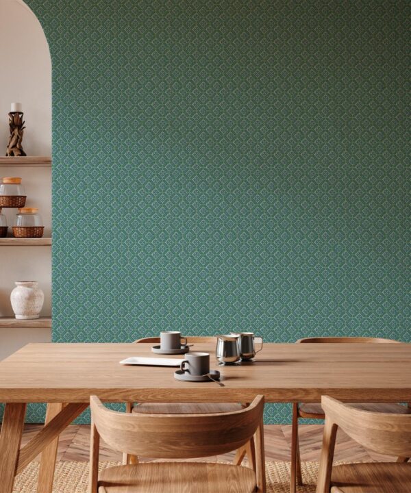 Istanbul Wallpaper • Green Sky Ivory • Insitu