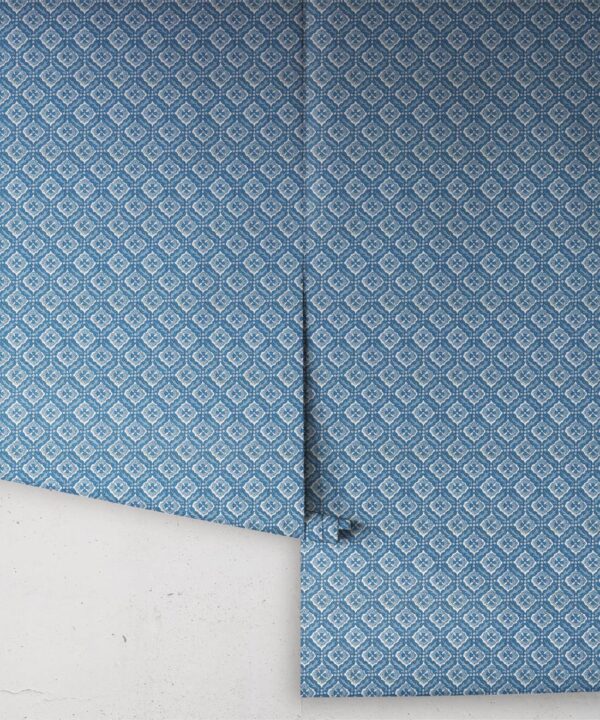 Istanbul Wallpaper • Indigo Sky Ivory • Rolls