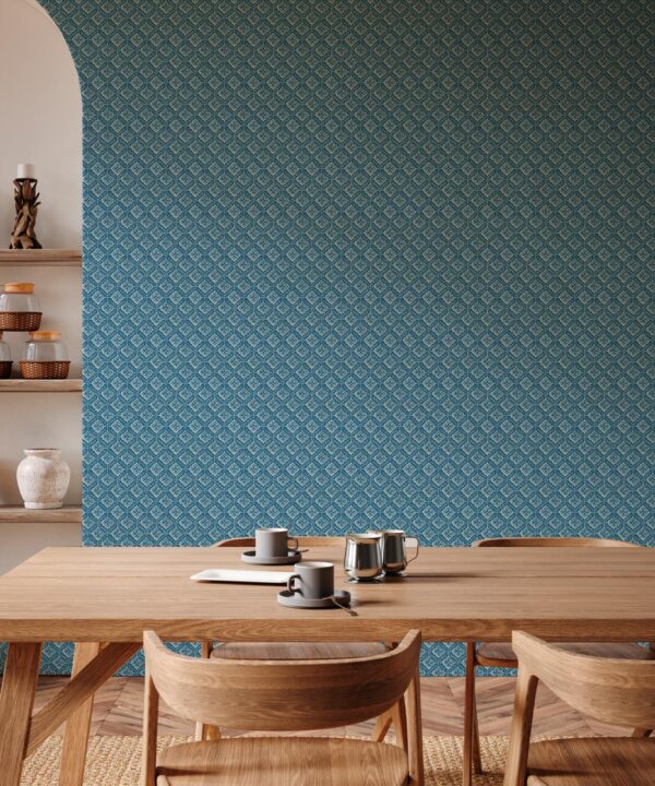 Istanbul Wallpaper • Indigo Sky Ivory • Insitu