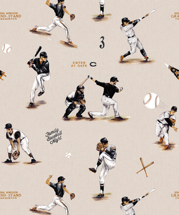 Baseball Wallpaper • Orange Nation • Swatch