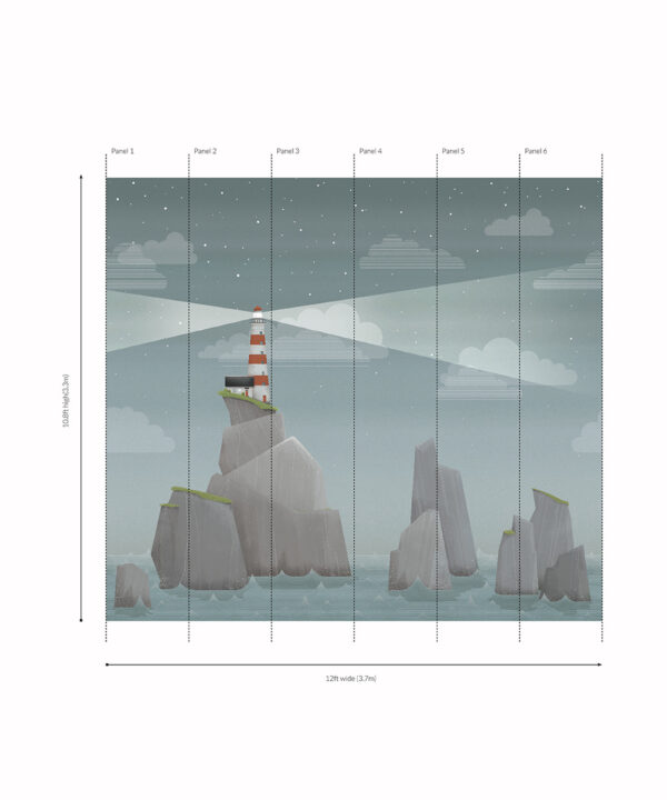 Mairead Murphy - Happiest Places Wallpaper - Lighthouse at Night