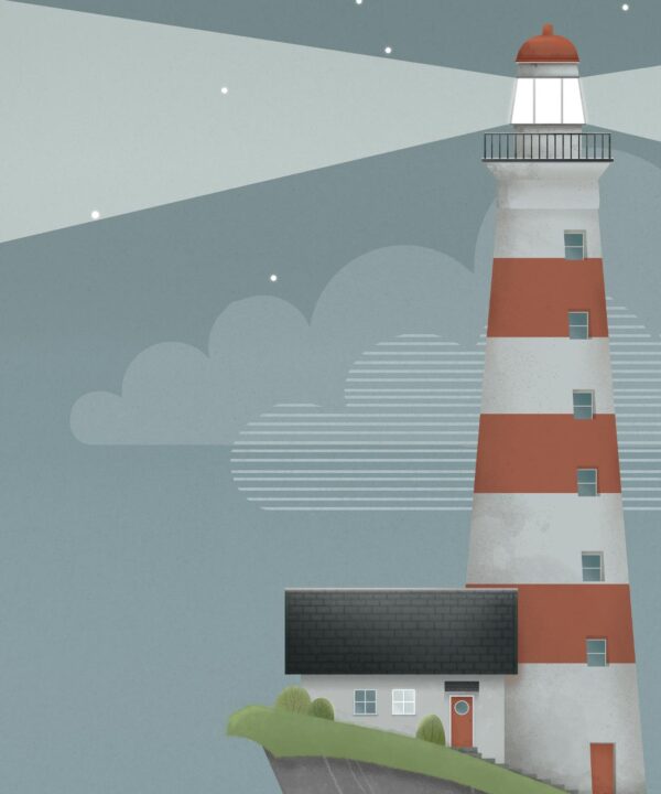 Mairead Murphy - Happiest Places Wallpaper - Lighthouse at Night