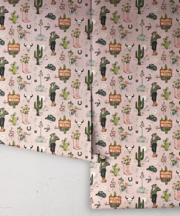 Milton & King Studio • Trail Tales Wallpaper • Colorway: Dolly • Rolls