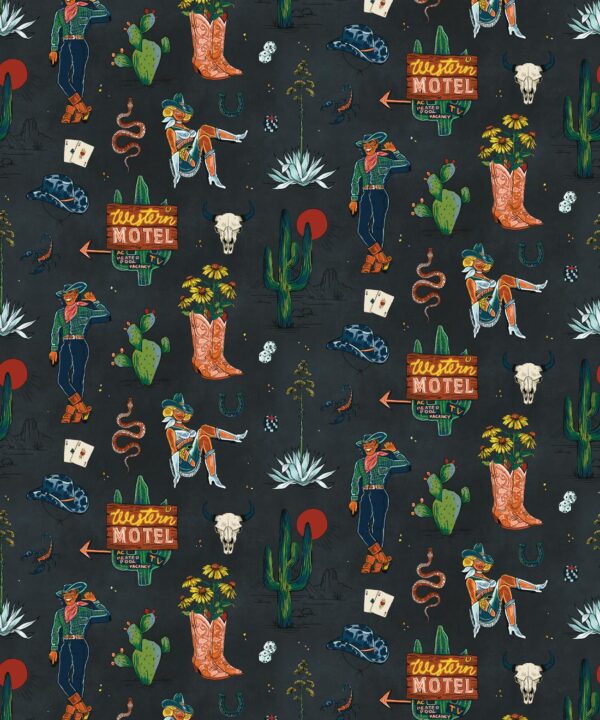 Milton & King Studio • Trail Tales Wallpaper • Colorway: Vegas • Swatch