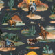 Frontier Wallpaper - Colorway: Navy - Swatch