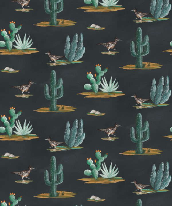 Roadrunner Wallpaper - Colorway: Navy - Swatch