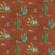 Roadrunner Wallpaper - Colorway: Rust - Swatch