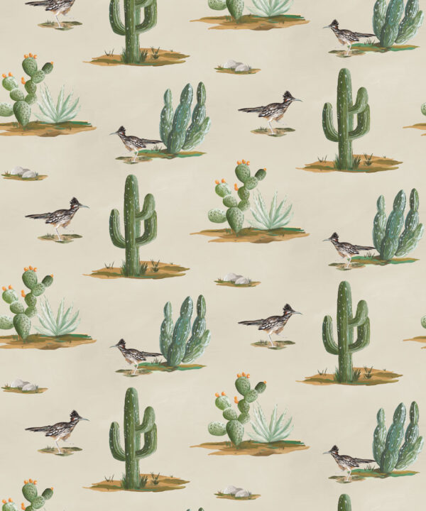 Roadrunner Wallpaper - Colorway: Stone - Swatch