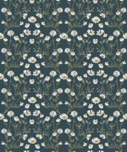 Wallpaper Republic - Floral Emporium Collection - Daisy Damask - Emerald - Swatch