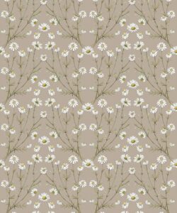 Wallpaper Republic - Floral Emporium Collection - Daisy Damask - Linen - Swatch