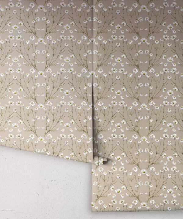 Wallpaper Republic - Floral Emporium Collection - Daisy Damask - Linen - Rolls