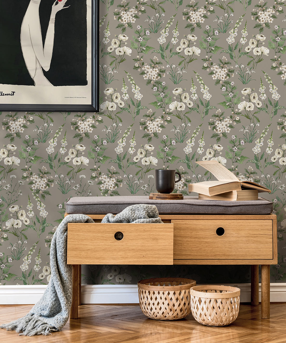 Wallpaper Republic - Floral Emporium Collection - Garden Delight - Linen - Insitu