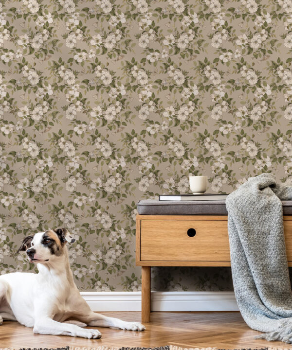 Wallpaper Republic - Floral Emporium Collection - Sweet Briar - Linen - Insitu