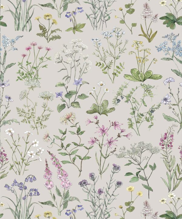 Wallpaper Republic - Floral Emporium Collection - Woodland Floral - Stone - Insitu