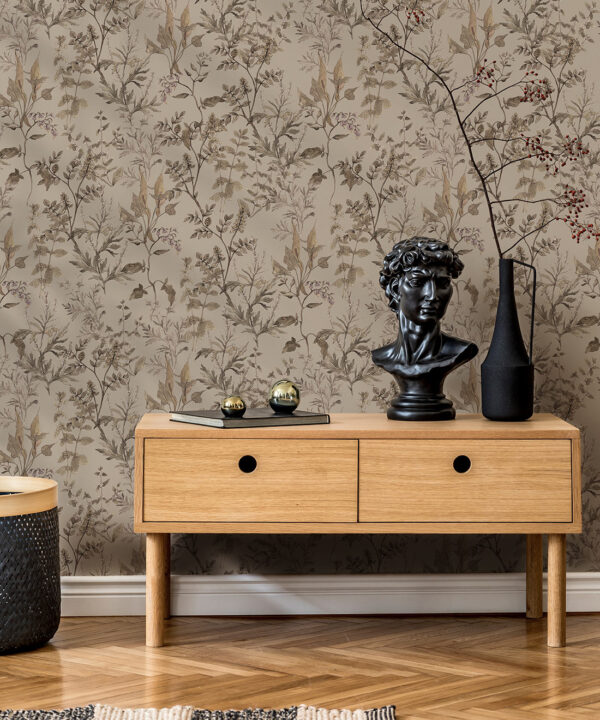 Wallpaper Republic - Floral Emporium Collection - Antique Botanica - Linen - Insitu