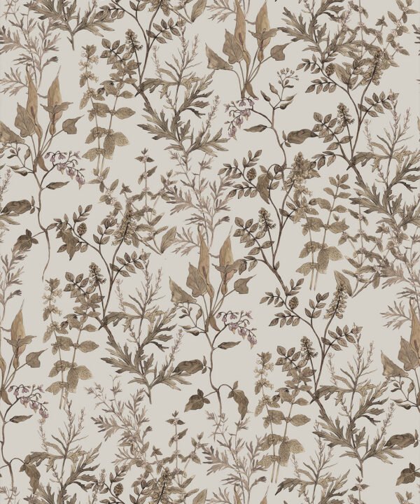 Wallpaper Republic - Floral Emporium Collection - Meadows Antique - Stone - Swatch