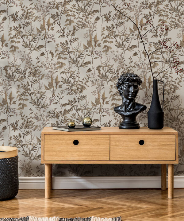 Wallpaper Republic - Floral Emporium Collection - Antique Botanica - Stone - Insitu