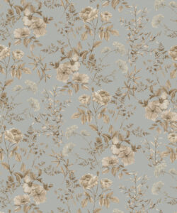 Wallpaper Republic - Floral Emporium Collection - Belle Fleur - Dusty Blue - Swatch