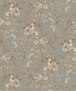 Wallpaper Republic - Floral Emporium Collection - Belle Fleur - Grey Sage - Swatch