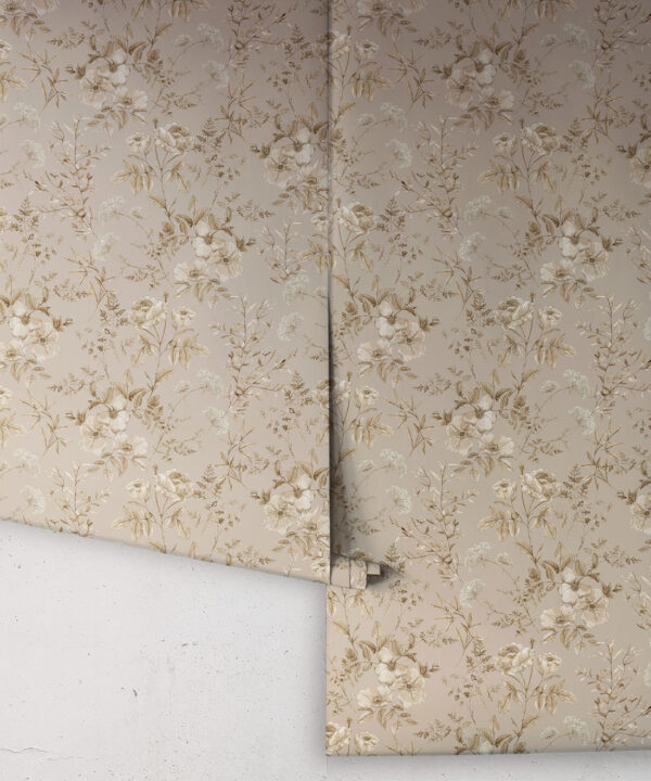 Wallpaper Republic - Floral Emporium Collection - Belle Fleur - Linen - Rolls