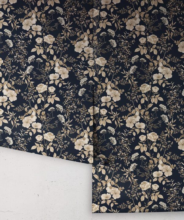 Wallpaper Republic - Floral Emporium Collection - Belle Fleur - Navy - Rolls