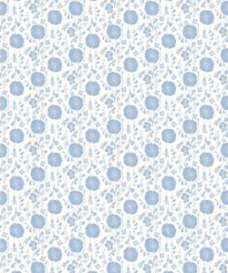 In The Bloom Collection - Wallpaper Republic - Meadow Dreams Wallpaper - Colorway: Blue - Swatch