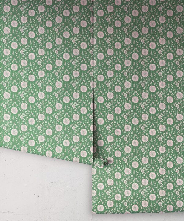 In The Bloom Collection - Wallpaper Republic - Meadow Dreams Wallpaper - Colorway: Forest - Rolls