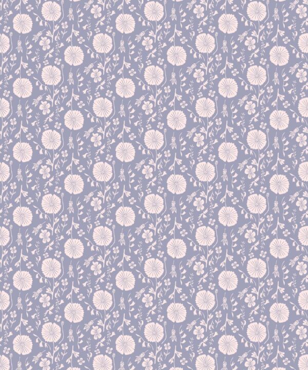 In The Bloom Collection - Wallpaper Republic - Meadow Dreams Wallpaper - Colorway: Stormy - Swatch