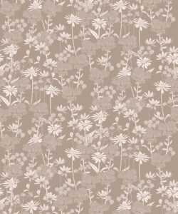In The Bloom Collection - Wallpaper Republic - London Street Flowers Wallpaper - Colorway: Earth - Swatch