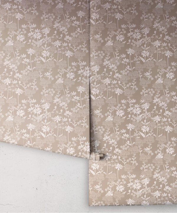 In The Bloom Collection - Wallpaper Republic - London Street Flowers Wallpaper - Colorway: Earth - Rolls