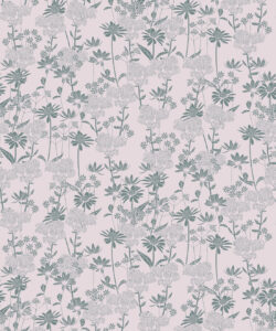 In The Bloom Collection - Wallpaper Republic - London Street Flowers Wallpaper - Colorway: Moss - Swatch