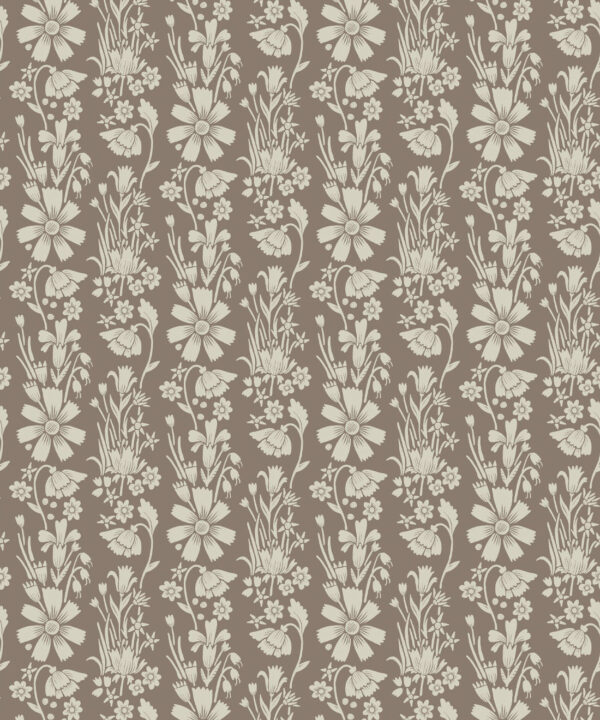 In The Bloom Collection - Wallpaper Republic - Corsage Wallpaper - Colorway: Corsage Biscuit - Swatch