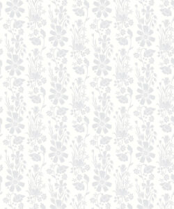 In The Bloom Collection - Wallpaper Republic - Corsage Wallpaper - Colorway: Corsage Grey - Swatch