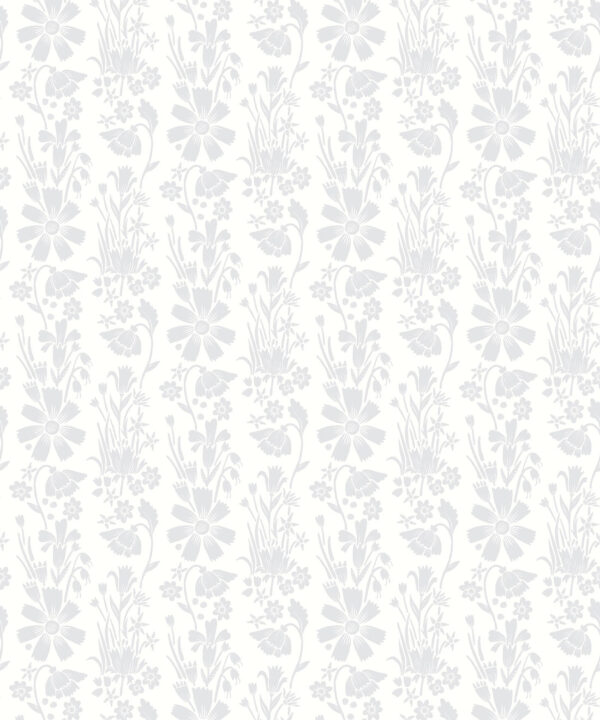 In The Bloom Collection - Wallpaper Republic - Corsage Wallpaper - Colorway: Corsage Grey - Swatch