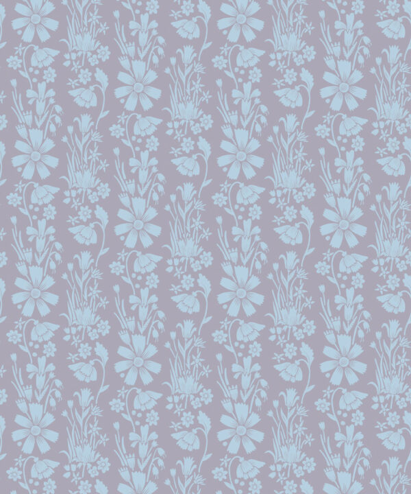 In The Bloom Collection - Wallpaper Republic - Corsage Wallpaper - Colorway: Corsage Sky - Swatch