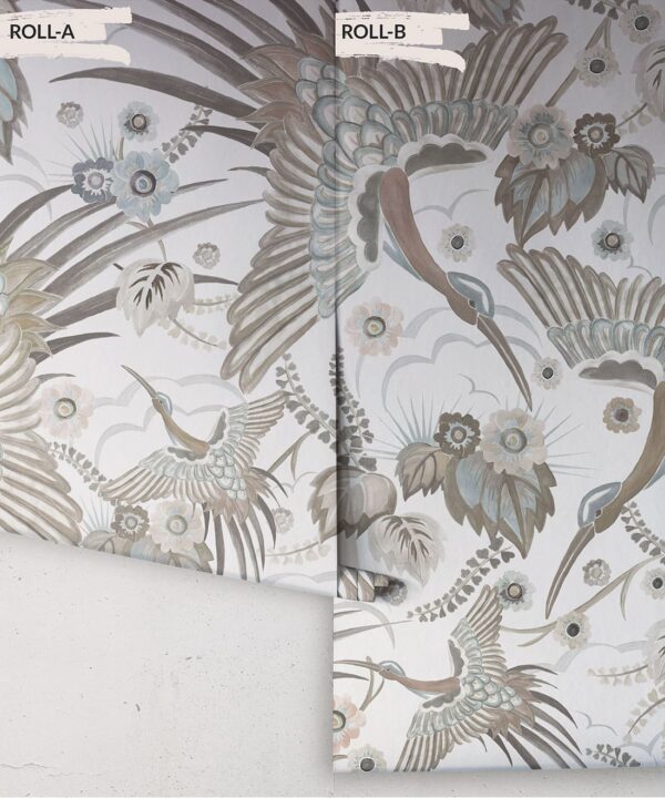 Bird Paradise Wallpaper - Colorway: Dove - Rolls