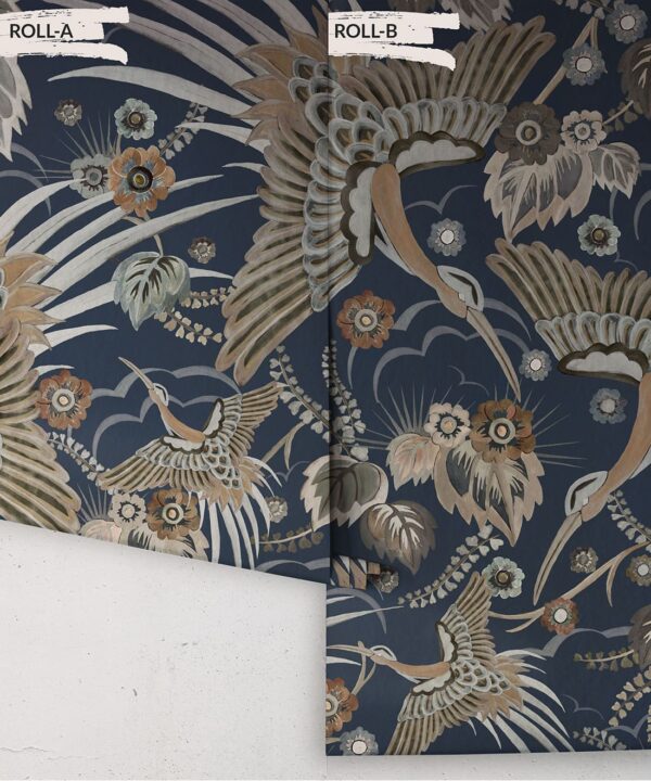 Bird Paradise Wallpaper - Colorway: Sapphire - Rolls