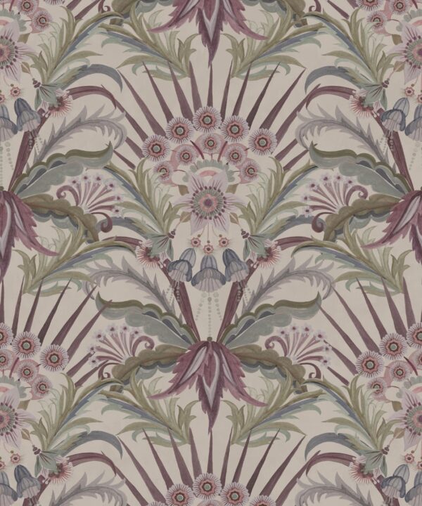 Morning Flowers Wallpaper - Colorway: Lavender - Swatch