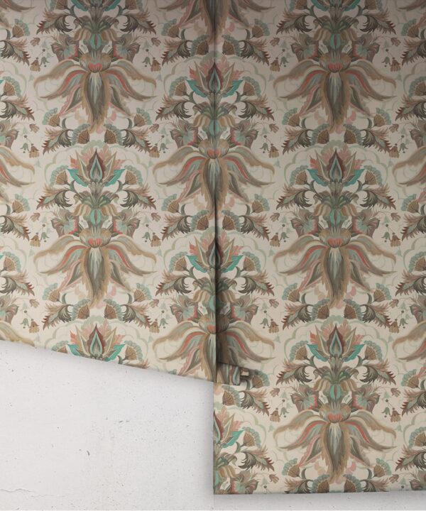 Sunset Lilies Wallpaper - House of Heras - Gardens of Andalucia - Lookbook - Colorway: Almond - Rolls