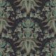 Sunset Lilies Wallpaper - House of Heras - Gardens of Andalucia - Lookbook - Colorway: Deep Sea - Swatch