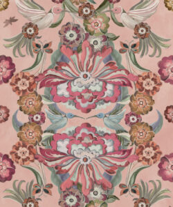 Hummingbird Garden Wallpaper - Colorway: Fairy Floss - Swatch